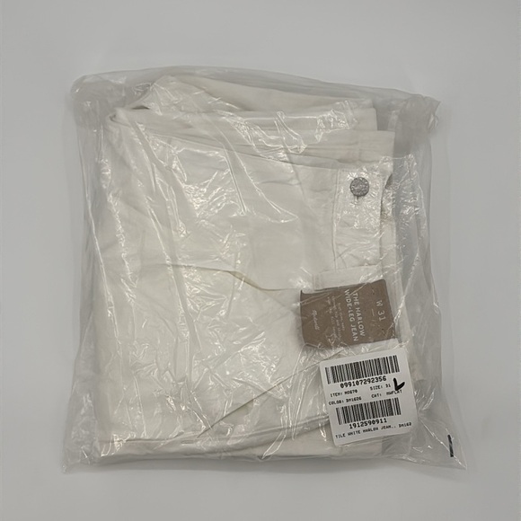 Madewell Harlow Wide-Leg Jean: Airy Denim Edition Tile White size 31 NWT NO670 - Picture 13 of 14